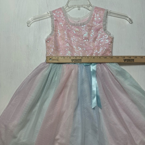 Jona Michelle Girls Dress 6 Pastel Rainbow Tulle Party Easter Birthday Outfit - Picture 5 of 12
